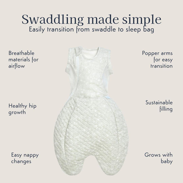 Purflo Swaddle to Sleep Bag 2.5 Tog 0-4m - Magical Garden-Sleeping Bags- | Natural Baby Shower