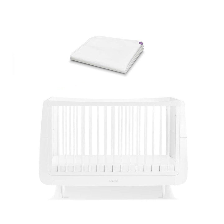SnuzKot Skandi Cot Bed - White-Cot Beds-White-Without Mattress | Natural Baby Shower