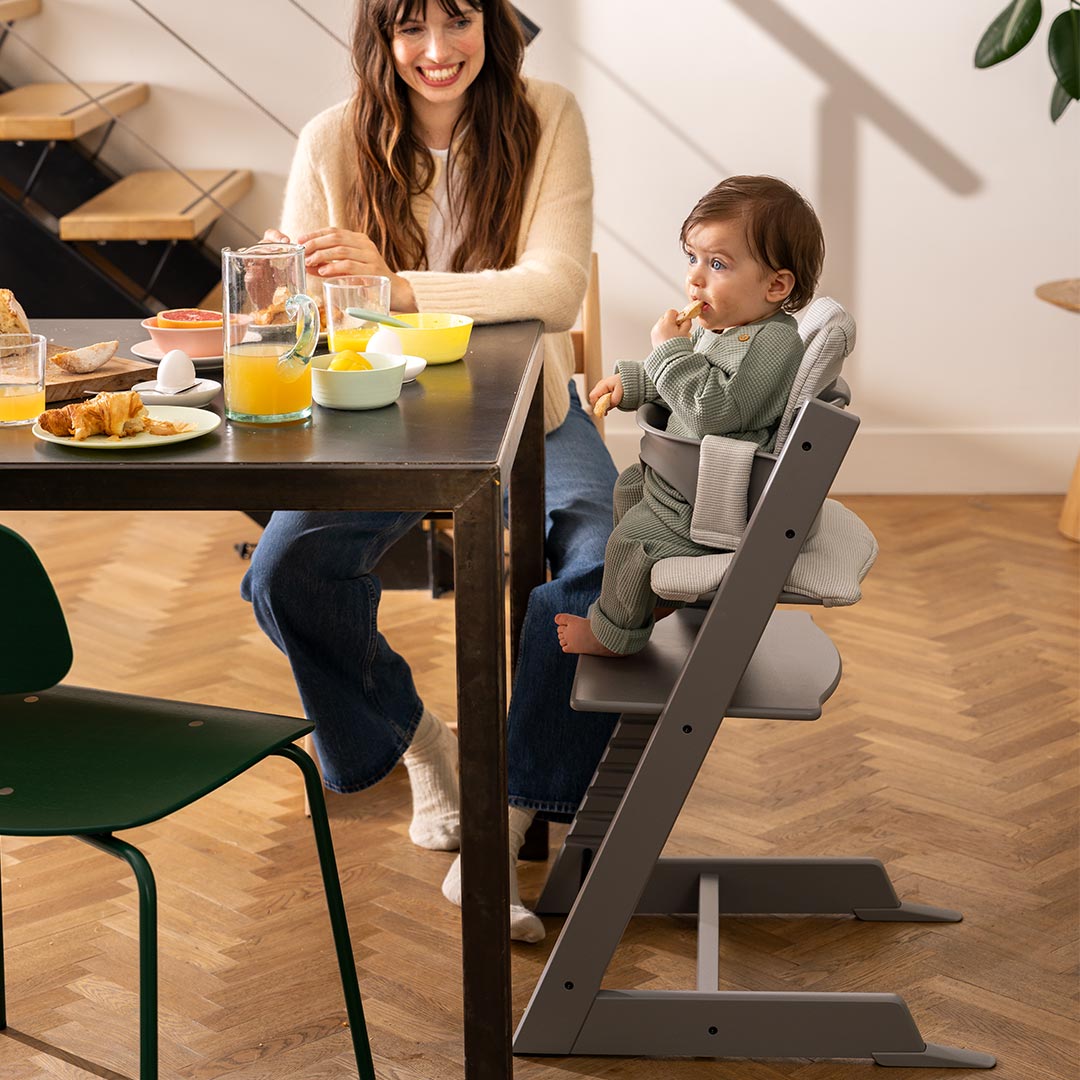 Stokke Tripp Trapp Highchair - Storm Grey-Highchairs-No Baby Set- | Natural Baby Shower