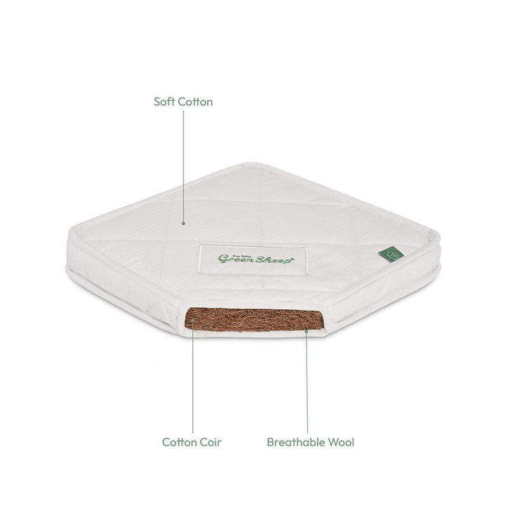 The Little Green Sheep Natural Crib Mattress - Next to Me Crib 83x50cm-Mattresses- | Natural Baby Shower