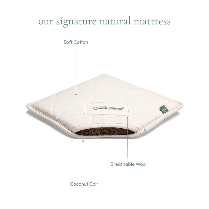 The Little Green Sheep Natural Moses Basket Mattress - Mamas & Papas Small Moses-Mattresses- | Natural Baby Shower