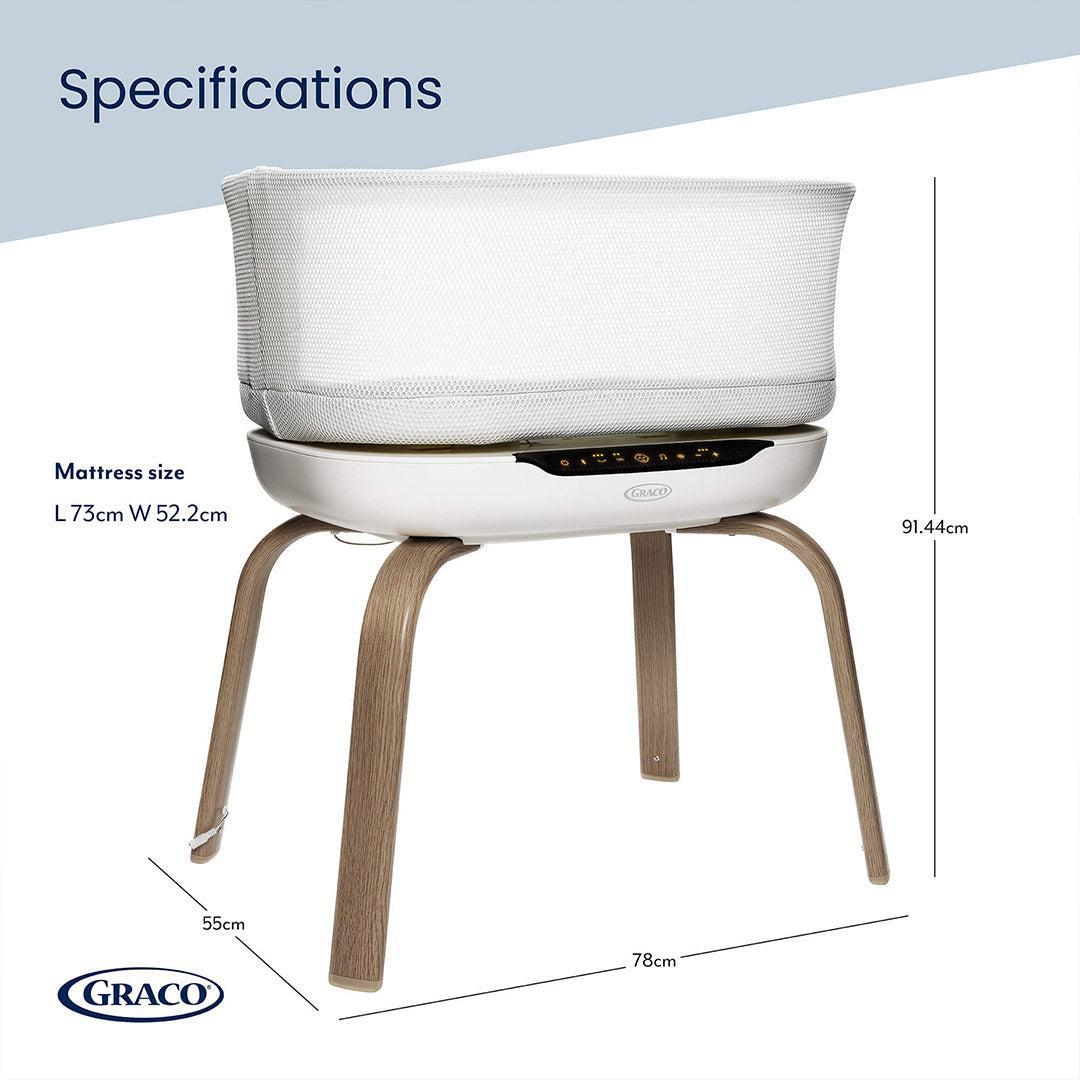 Graco Eluma™ Nest Bedside Crib - Luna-Bedside Cribs- | Natural Baby Shower