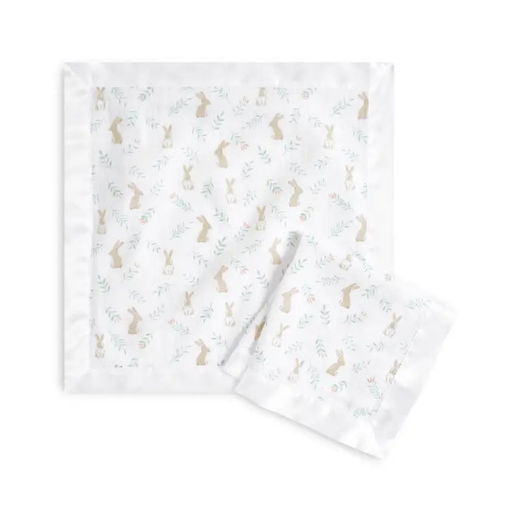 aden + anais Essentials Cotton Muslin Security Blankets - 2 Pack - Blushing Bunnies