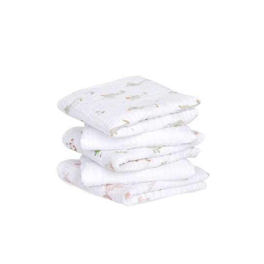 aden + anais Essentials Cotton Muslin Squares - 5 Pack - Country Floral-Muslin Squares-Country Floral- | Natural Baby Shower
