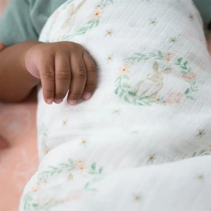 aden + anais Essentials Cotton Muslin Swaddles - 4 Pack - Blushing Bunnies