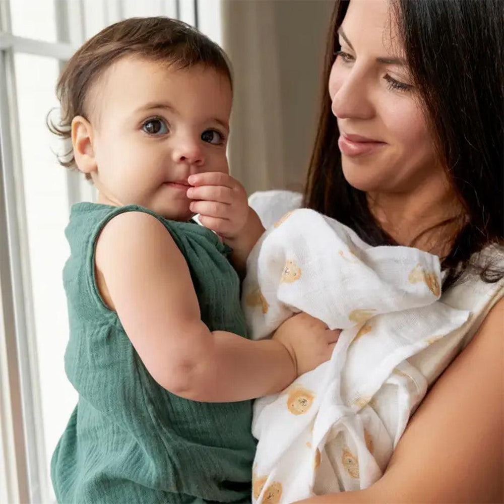 aden + anais Large Organic Cotton Muslin Swaddles 4pk - Animal Kingdom-Swaddling Wraps-Animal Kingdom-One Size | Natural Baby Shower