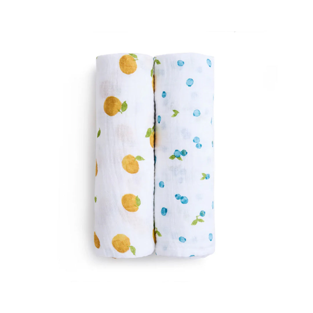 aden + anais Organic Cotton Swaddles - 2 Pack - Fresh Fruit-Swaddling Wraps-Fresh Fruit- | Natural Baby Shower