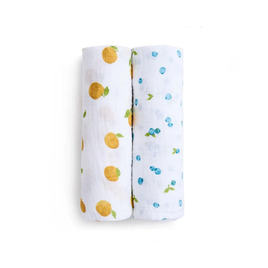 aden + anais Organic Cotton Swaddles - 2 Pack - Fresh Fruit-Swaddling Wraps-Fresh Fruit- | Natural Baby Shower