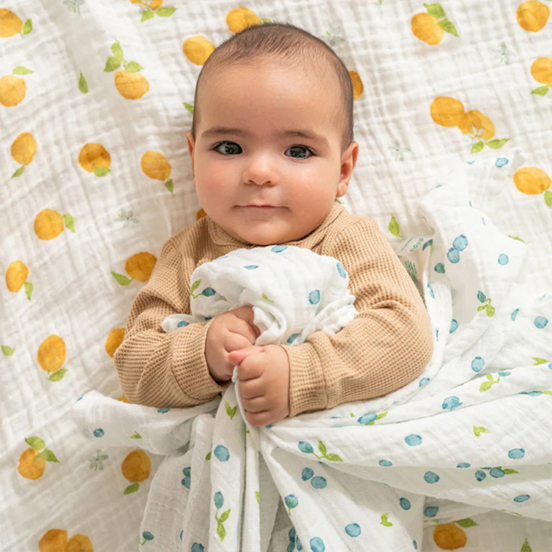 aden + anais Organic Cotton Swaddles - 4 Pack - Fresh Fruit-Swaddling Wraps-Fresh Fruit- | Natural Baby Shower