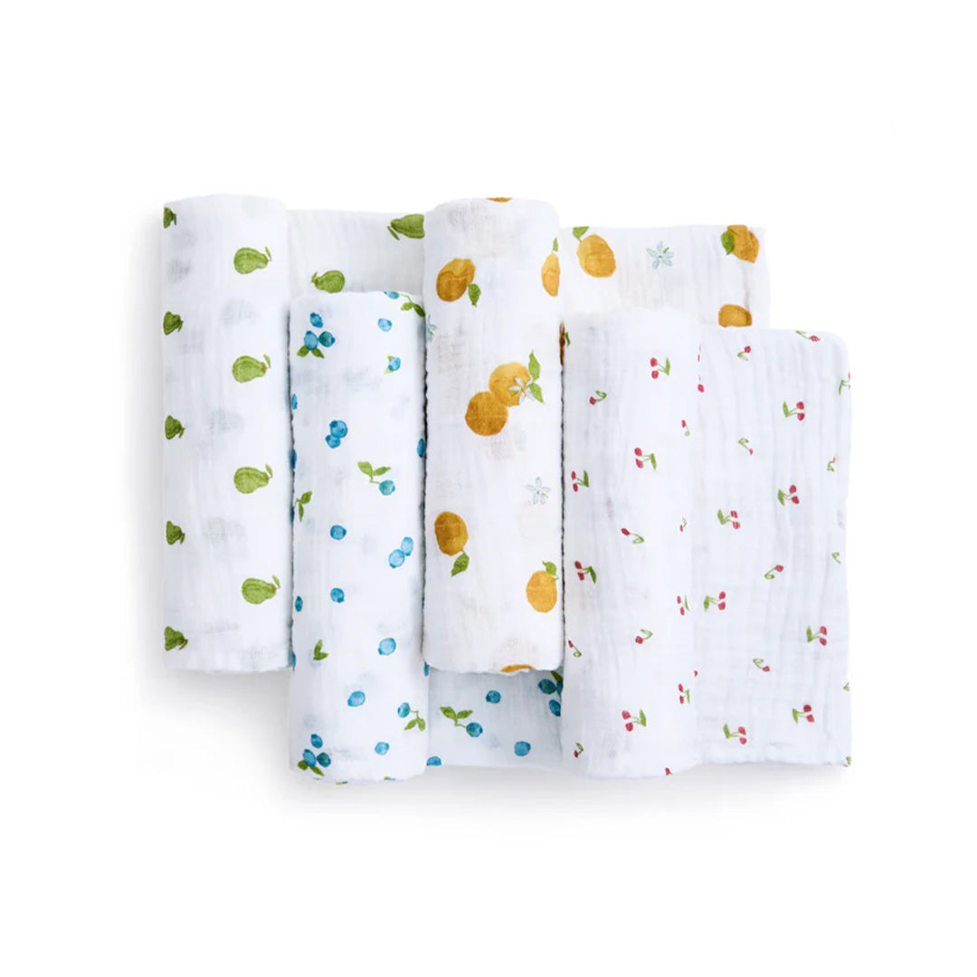 aden + anais Organic Cotton Swaddles - 4 Pack - Fresh Fruit-Swaddling Wraps-Fresh Fruit- | Natural Baby Shower
