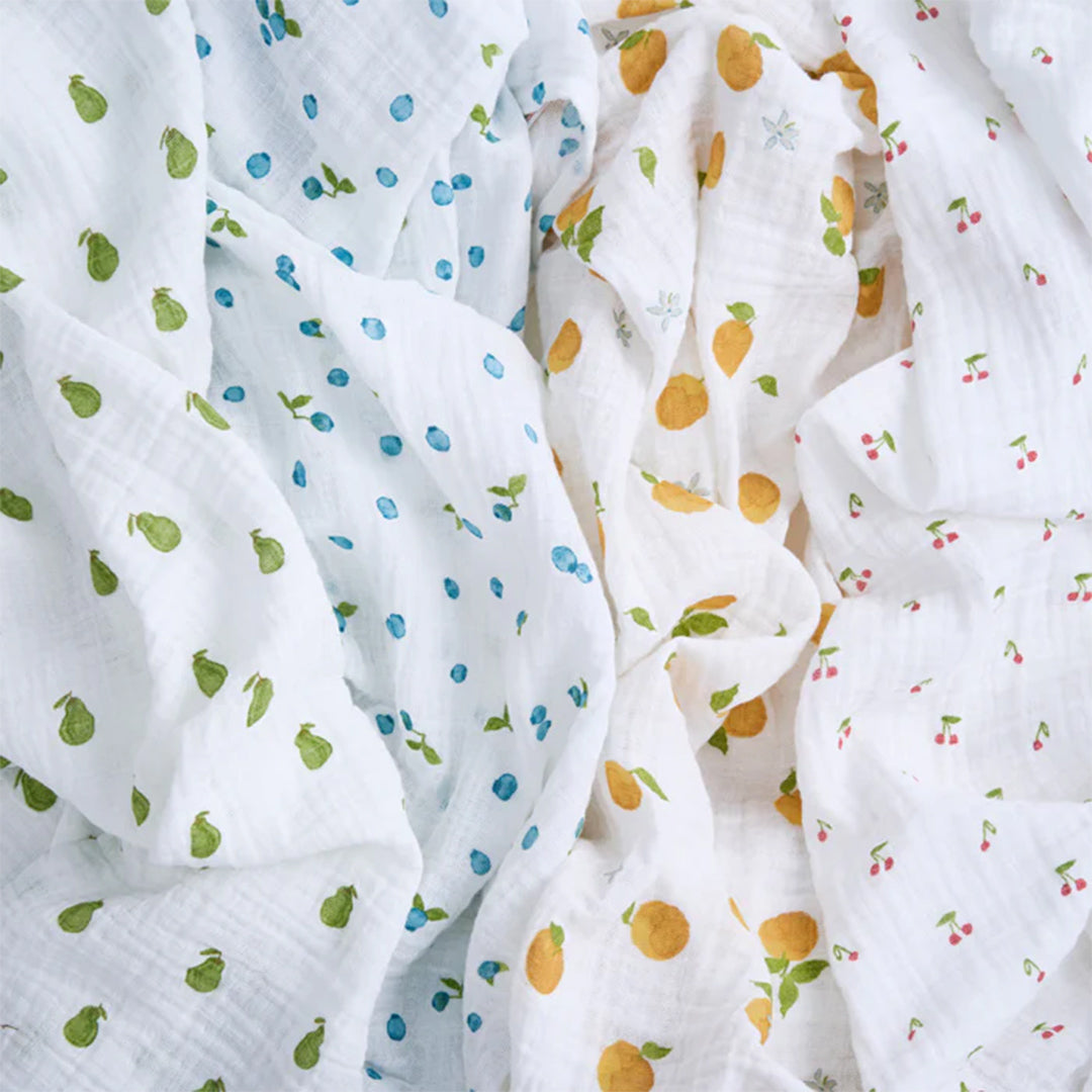 aden + anais Organic Cotton Swaddles - 4 Pack - Fresh Fruit-Swaddling Wraps-Fresh Fruit- | Natural Baby Shower
