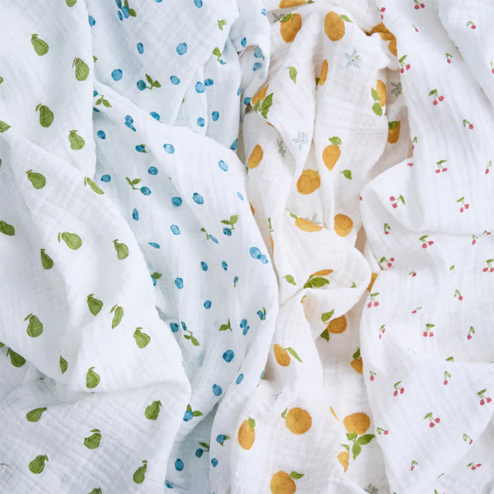 aden + anais Organic Cotton Swaddles - 4 Pack - Fresh Fruit-Swaddling Wraps-Fresh Fruit- | Natural Baby Shower