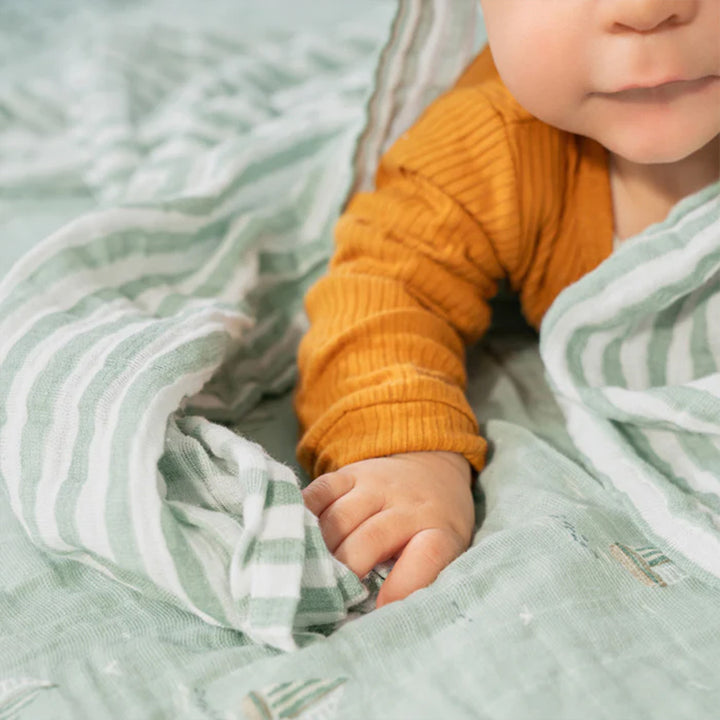 aden + anais Organic Cotton Swaddles - 4 Pack - Sailing Seas-Swaddling Wraps-Sailing Seas- | Natural Baby Shower