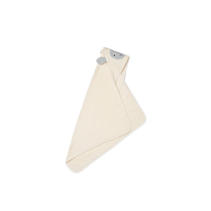 Liewood Albert Hooded Towel - Crème De La Crème-Bath Towels-Creme De La Creme-One Size | Natural Baby Shower