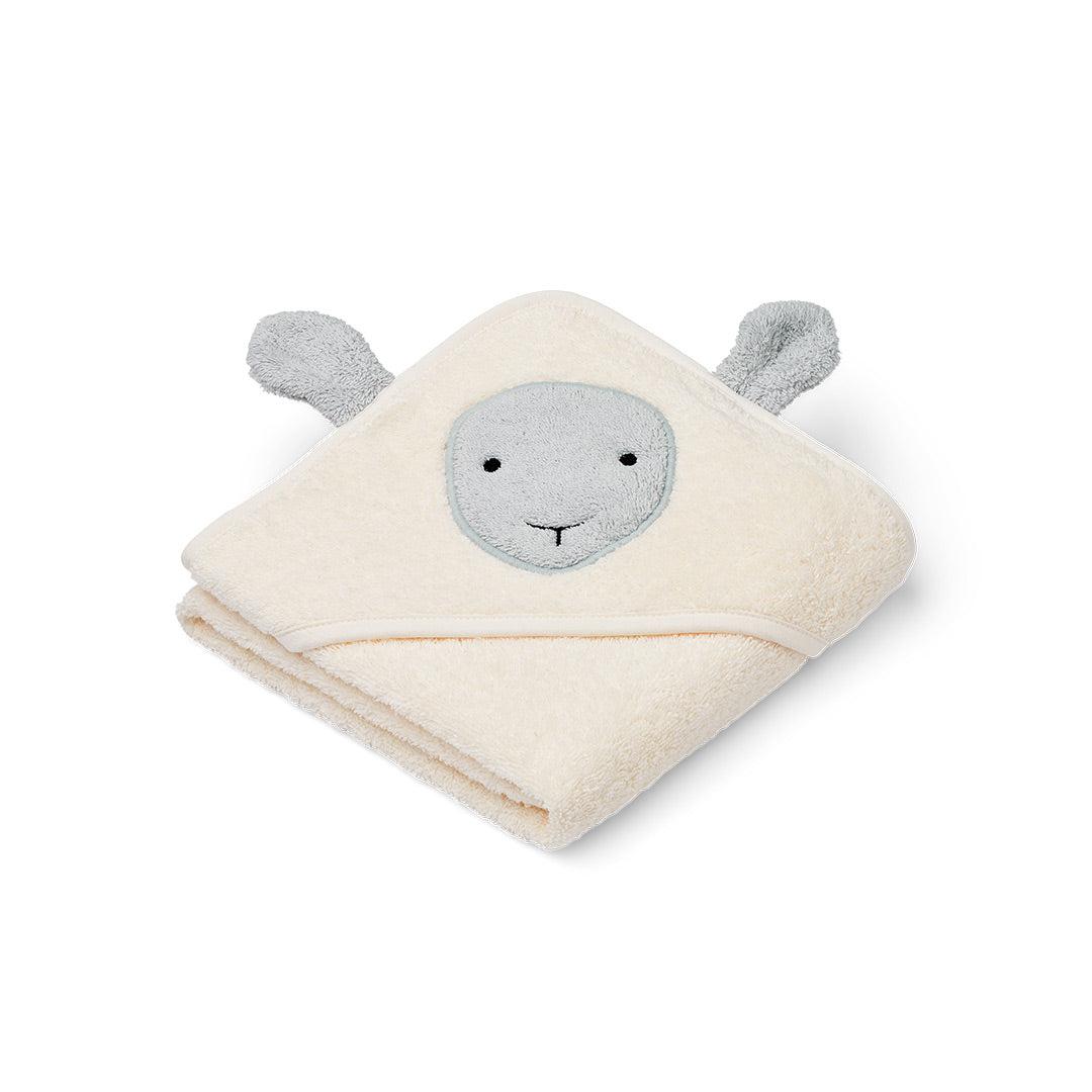 Liewood Albert Hooded Towel - Crème De La Crème-Bath Towels-Creme De La Creme-One Size | Natural Baby Shower