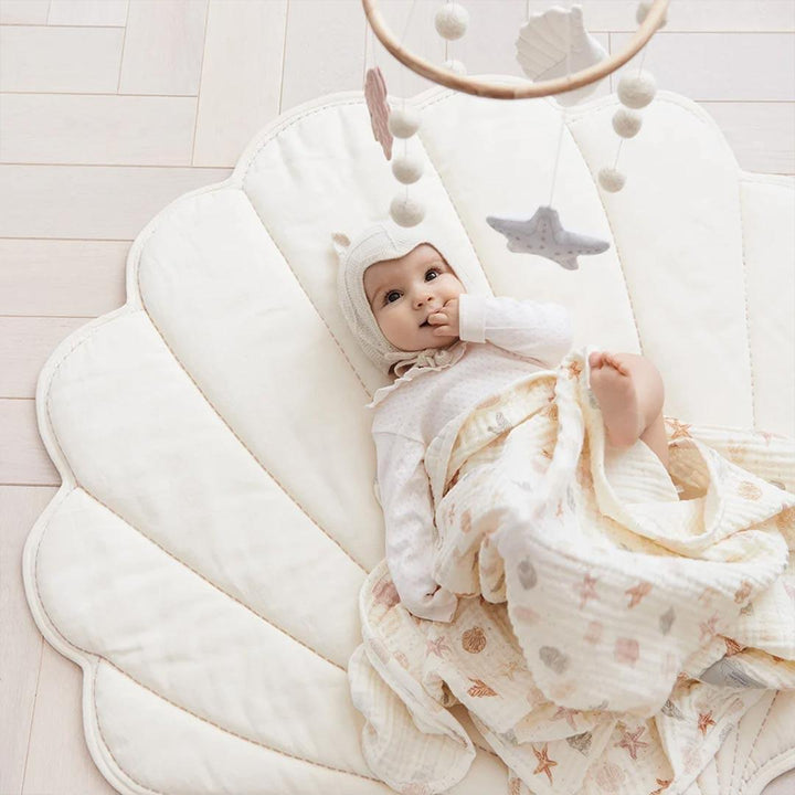 Cam Cam Copenhagen Sea Shell Play Mat - Off-White-Play Mats-Off-White- | Natural Baby Shower