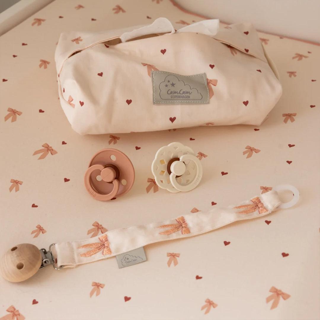 Cam Cam Copenhagen Wet Wipe Cover - Bows-Wet Wipe Covers-Bows- | Natural Baby Shower