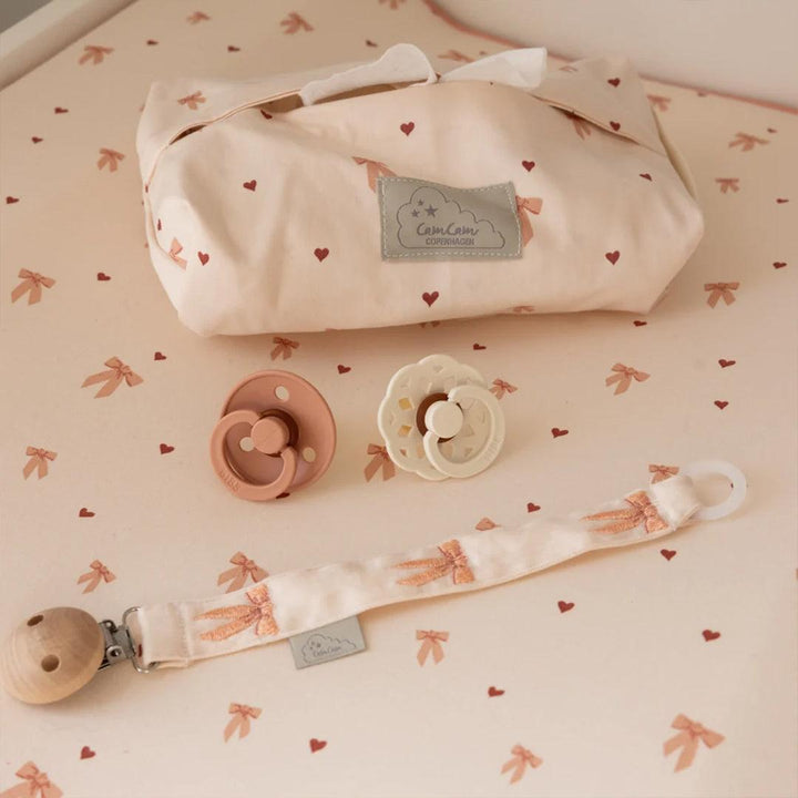 Cam Cam Copenhagen Wet Wipe Cover - Bows-Wet Wipe Covers-Bows- | Natural Baby Shower