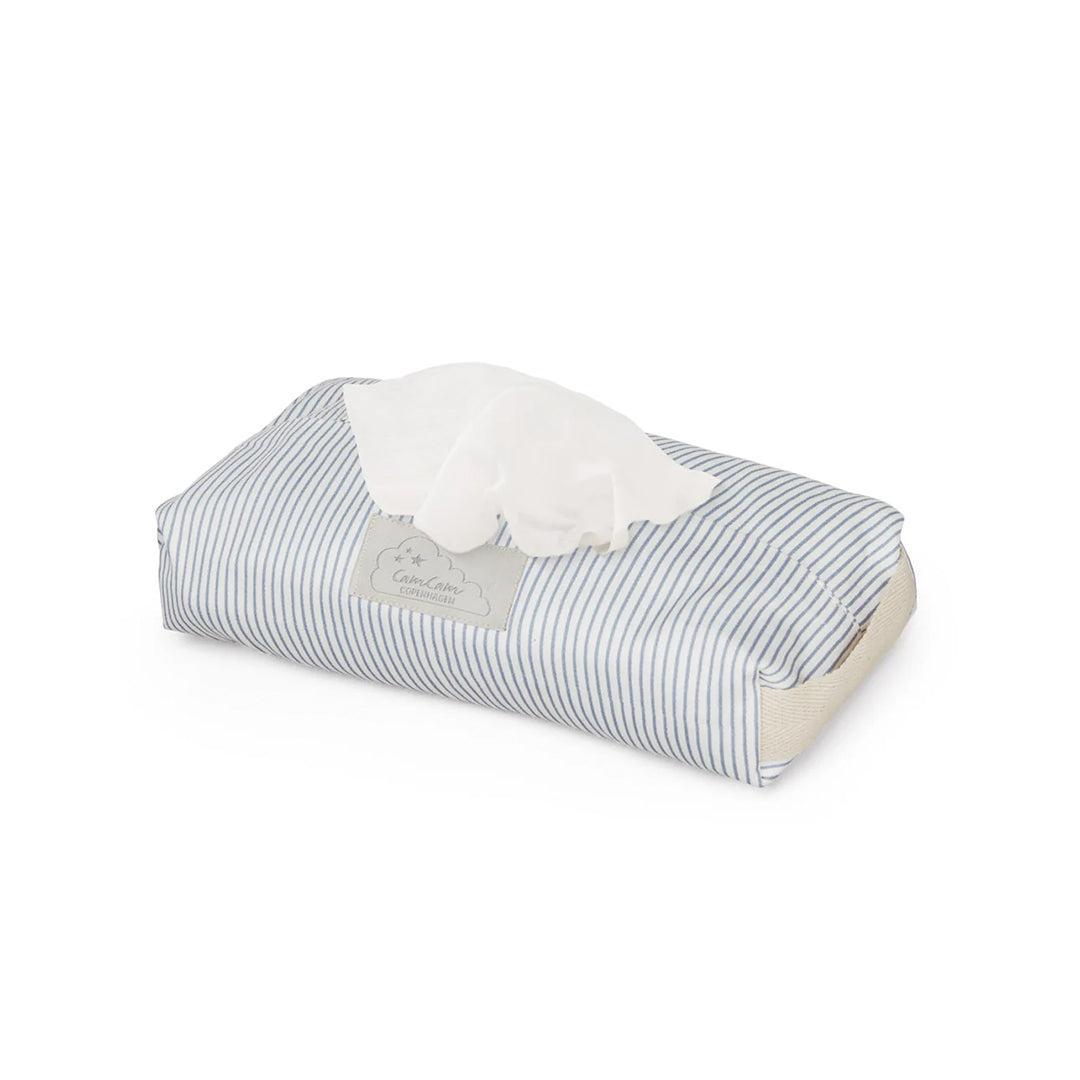 Cam Cam Copenhagen Wet Wipe Cover - Classic Stripes Blue-Wet Wipe Covers-Classic Stripes Blue- | Natural Baby Shower