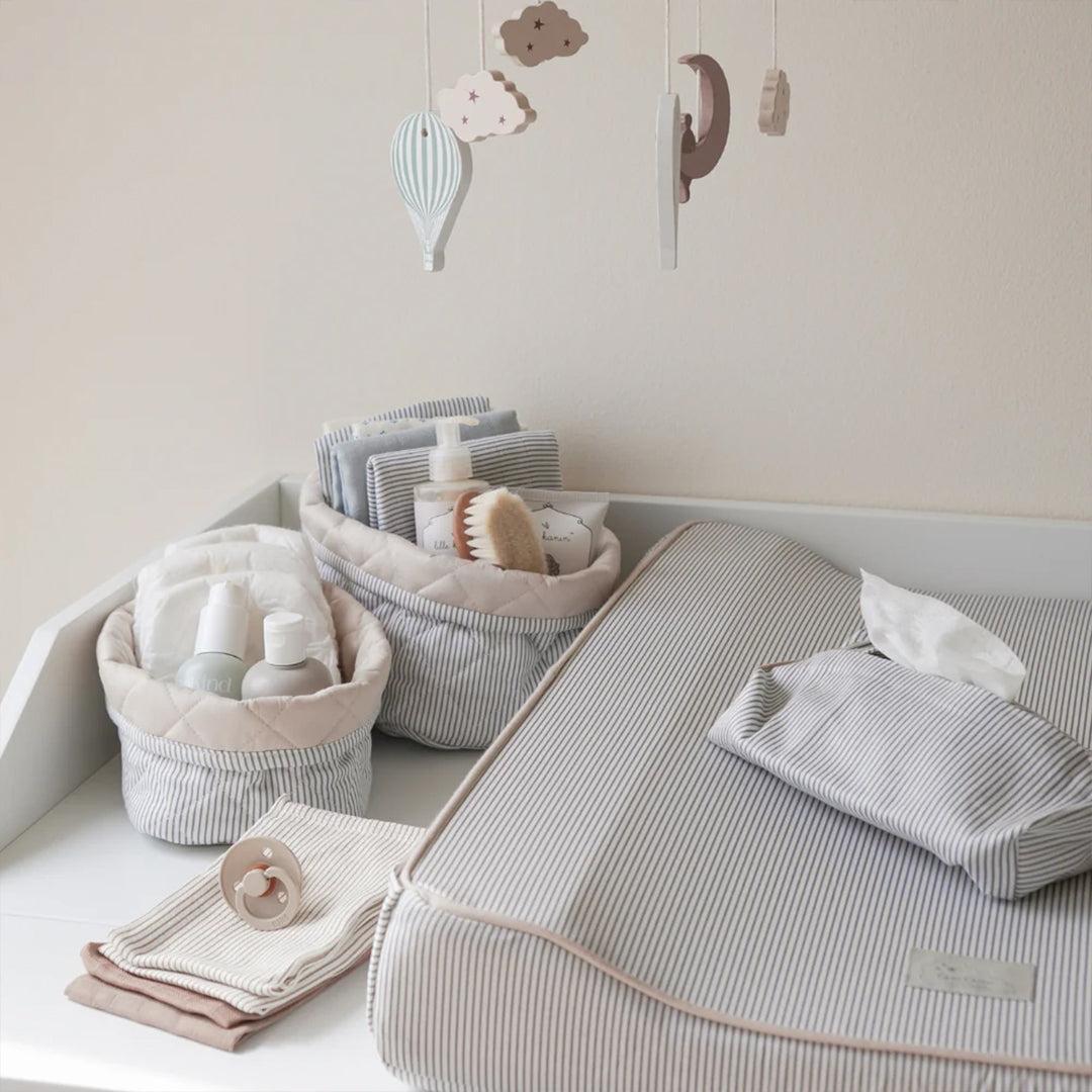 Cam Cam Copenhagen Wet Wipe Cover - Classic Stripes Blue-Wet Wipe Covers-Classic Stripes Blue- | Natural Baby Shower