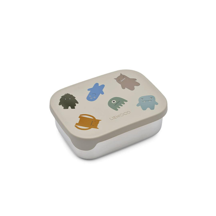Liewood Arthur Lunchbox - Monster/Mist-Lunch Boxes-Monster/Mist- | Natural Baby Shower