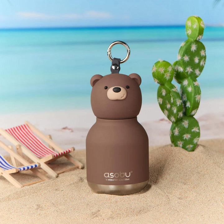Asobu Mini Bear Bestie Bottle-Drinking Bottles-Mini Honey The Brown Bear-1 | Natural Baby Shower