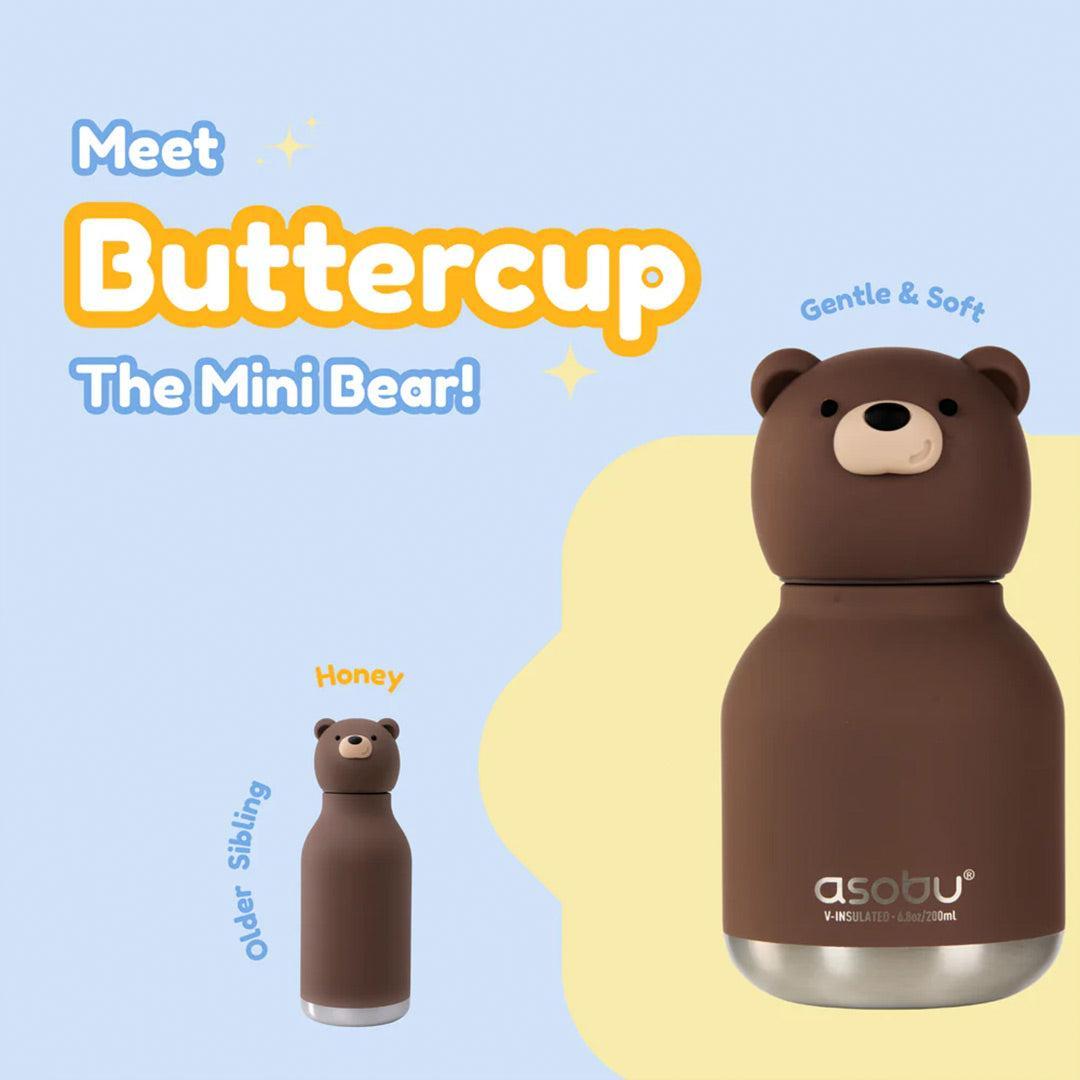 Asobu Mini Bear Bestie Bottle-Drinking Bottles-Mini Honey The Brown Bear-1 | Natural Baby Shower