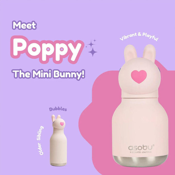 Asobu Mini Bunny Bestie Bottle-Drinking Bottles-Mini Bubbles The Bunny-1 | Natural Baby Shower