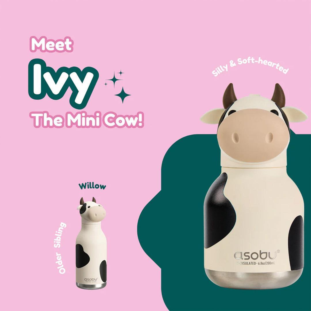Asobu Mini Cow Bestie Bottle-Drinking Bottles-Mini Willow The Cow-1 | Natural Baby Shower