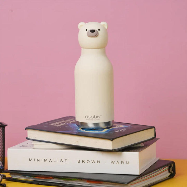 Asobu Polar Bear Bestie Animal Bottle-Drinking Bottles-Chillingyon The Polar Bear-1 | Natural Baby Shower