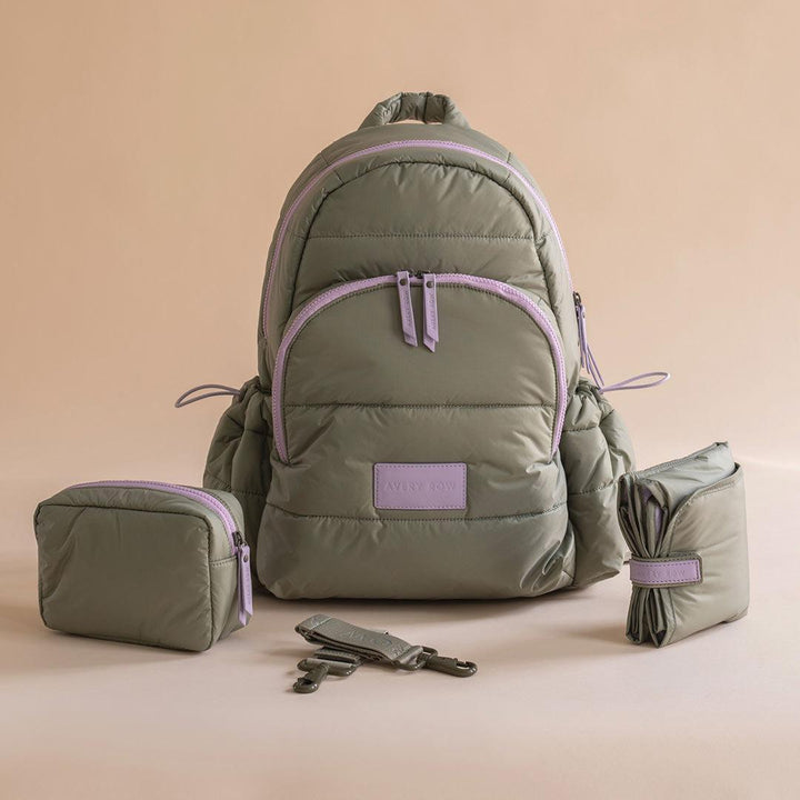 Avery Row Changing Backpack - Olive Green-Changing Bags-Olive Green- | Natural Baby Shower