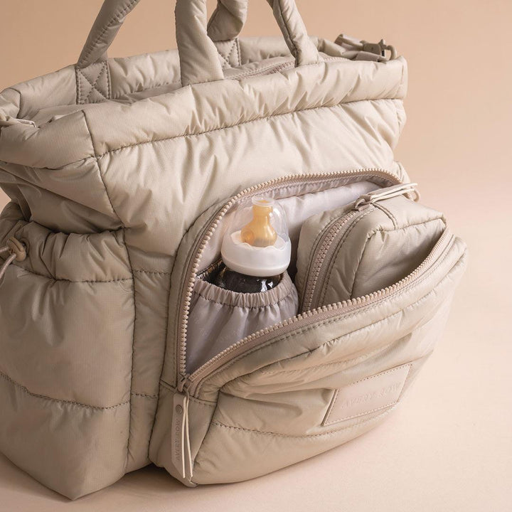 Avery Row Changing Tote Bag - Oyster-Changing Bags-Oyster- | Natural Baby Shower