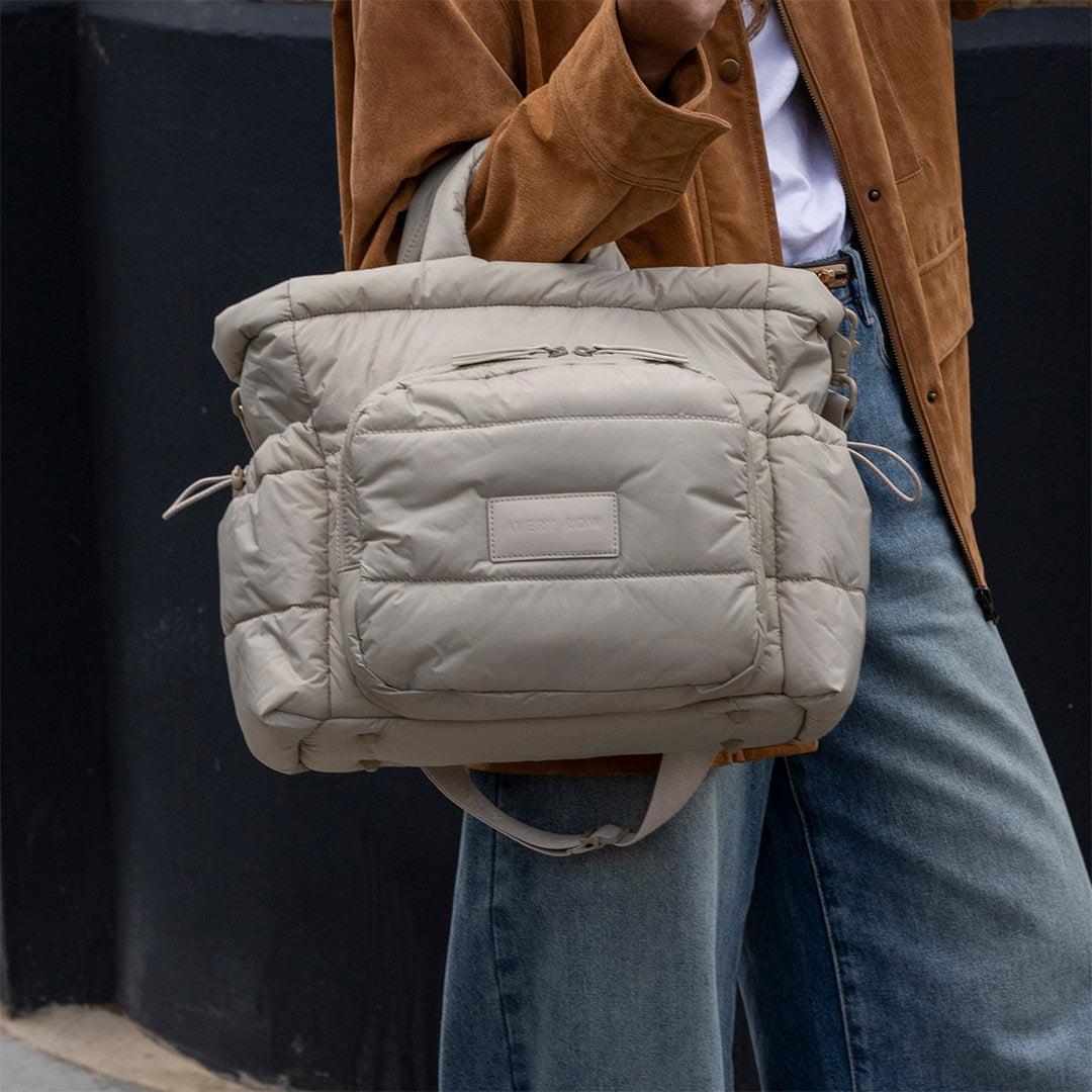 Avery Row Changing Tote Bag - Oyster-Changing Bags-Oyster- | Natural Baby Shower