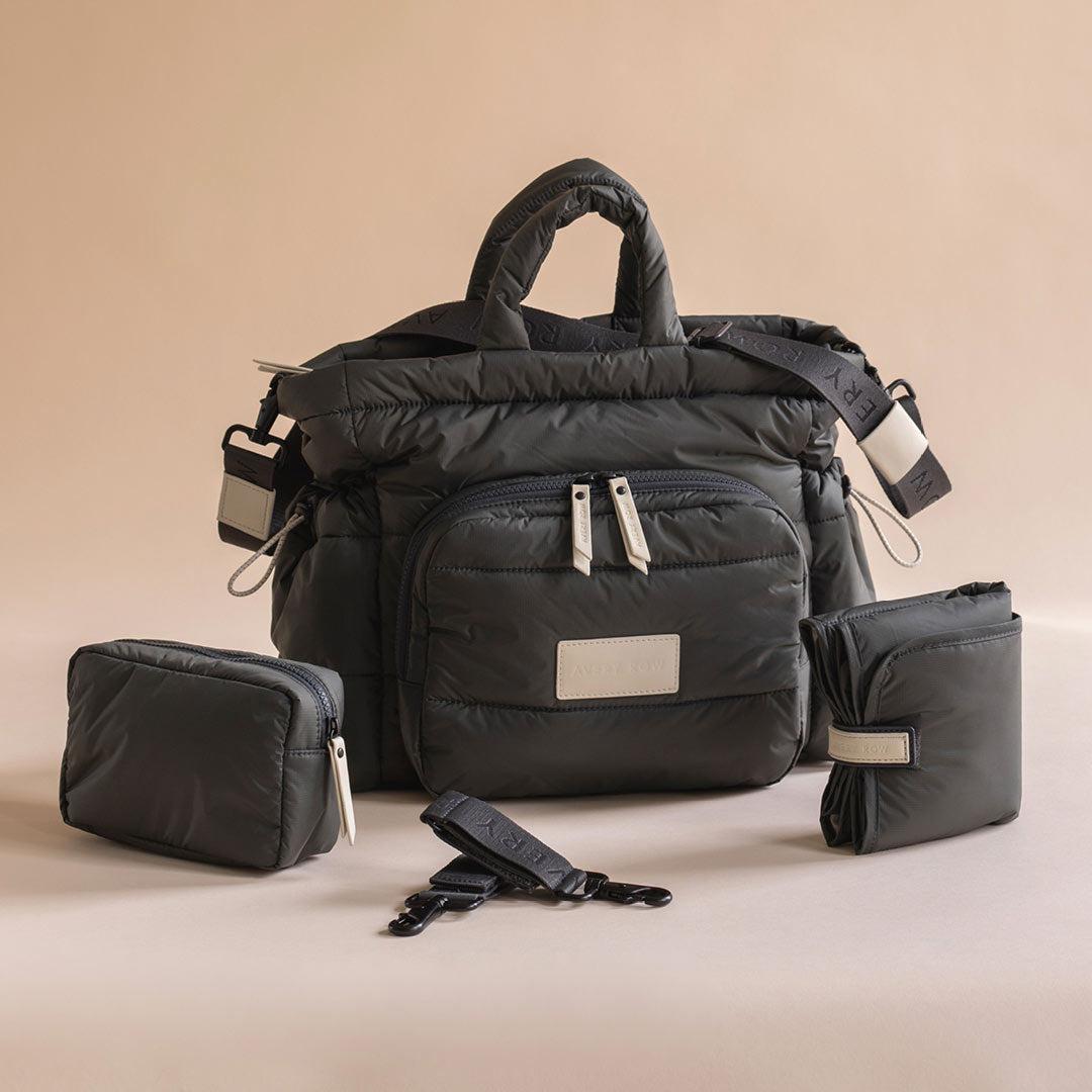 Avery Row Changing Tote Bag - Soft Black-Changing Bags-Soft Black- | Natural Baby Shower