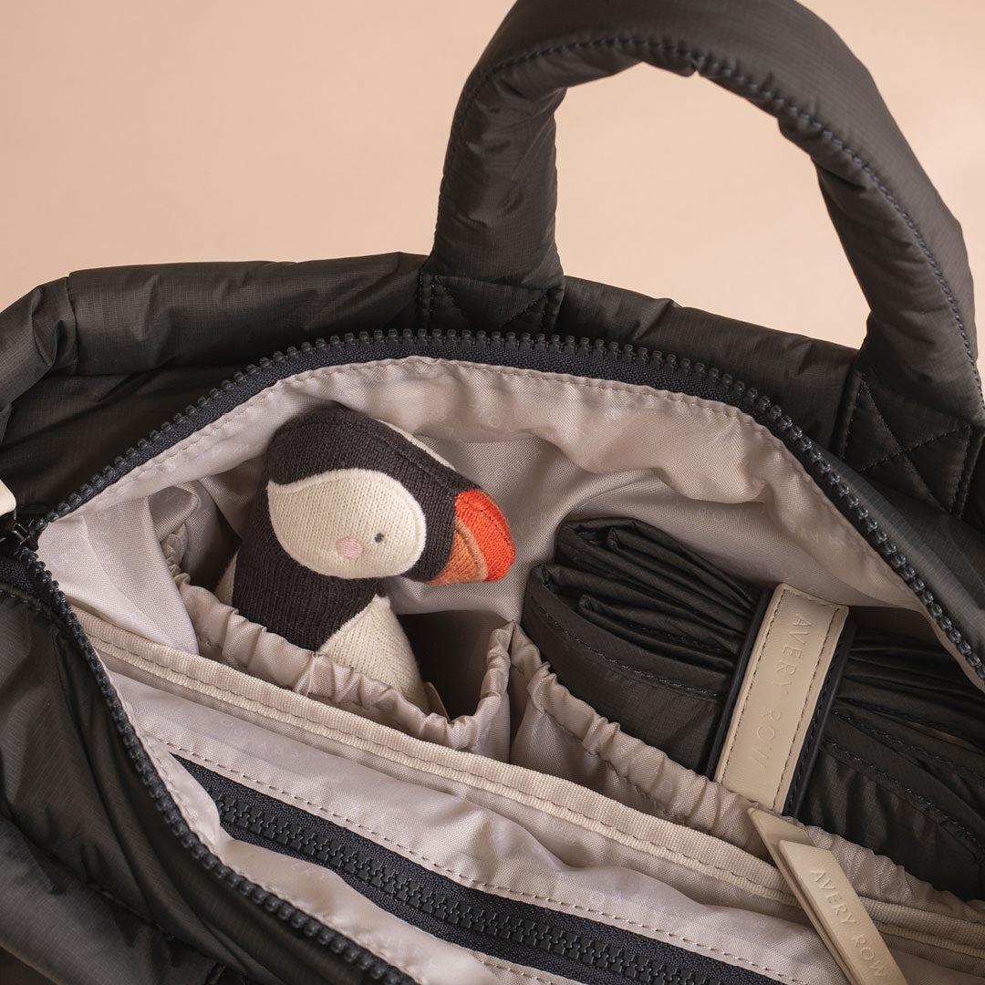 Avery Row Changing Tote Bag - Soft Black-Changing Bags-Soft Black- | Natural Baby Shower