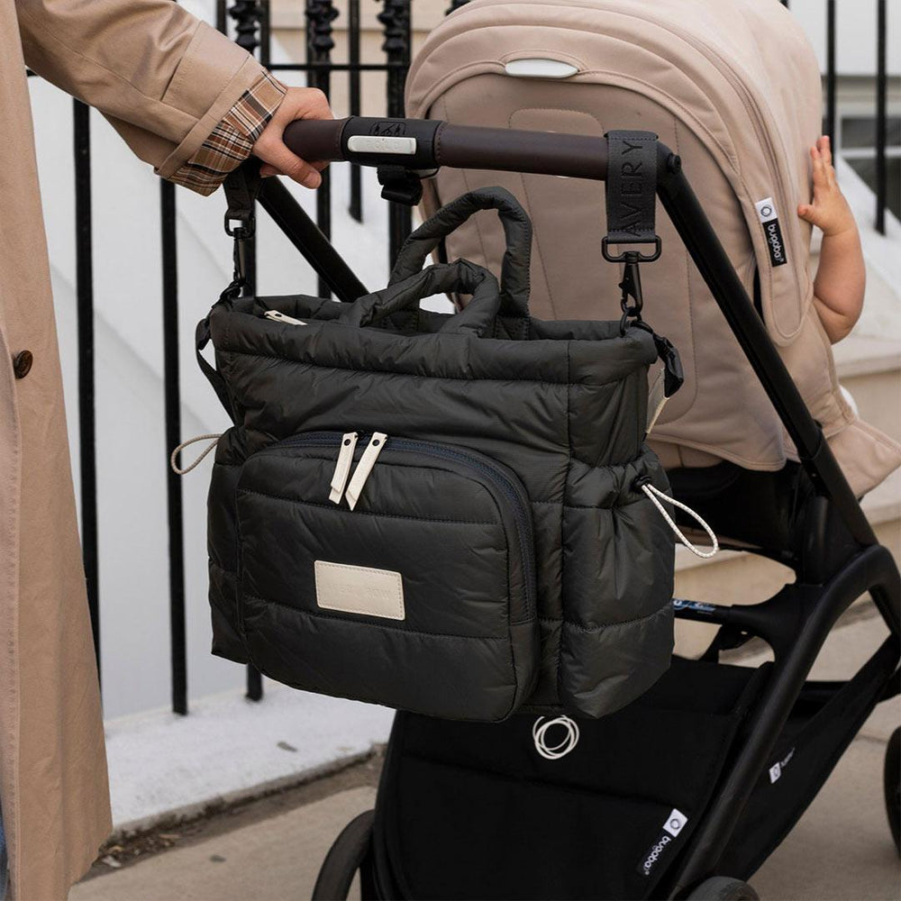 Avery Row Changing Tote Bag - Soft Black-Changing Bags-Soft Black- | Natural Baby Shower