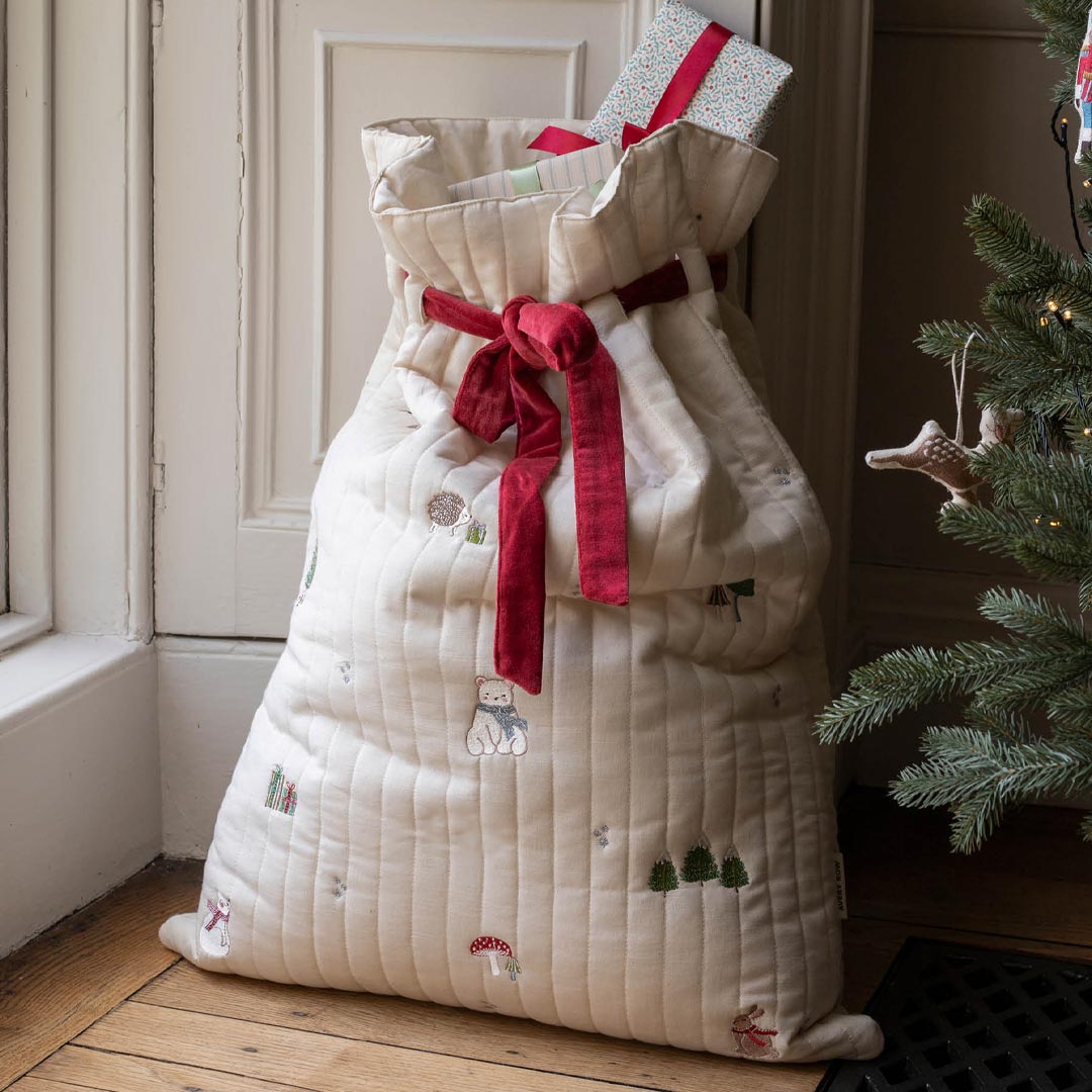 Avery Row Christmas Present Sack - Polar Bear-Seasonal Decorations- | Natural Baby Shower