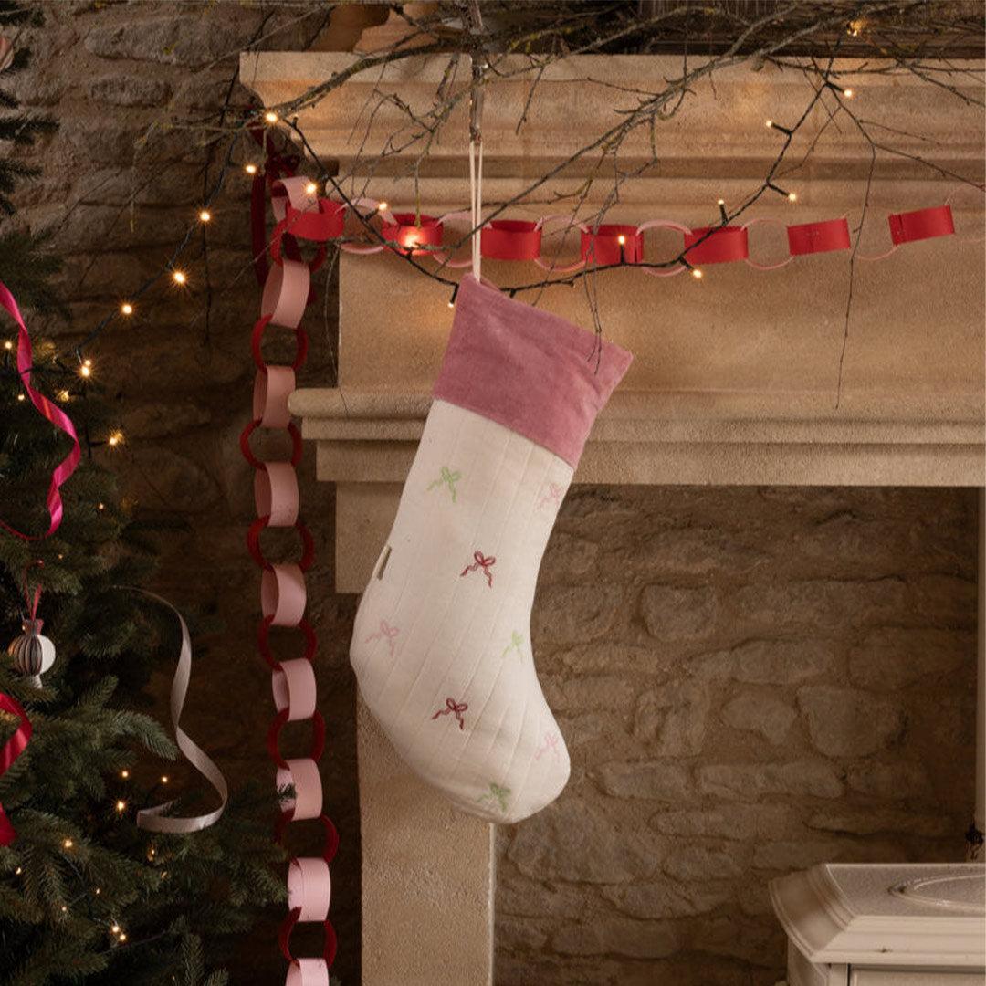 Avery Row Christmas Stocking - Bows-Seasonal Decorations-Bows-One Size | Natural Baby Shower