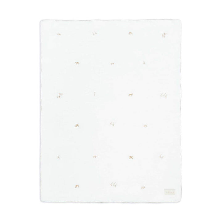 Avery Row Embroidered Muslin Blanket - Little Farm-Blankets-Little Farm- | Natural Baby Shower