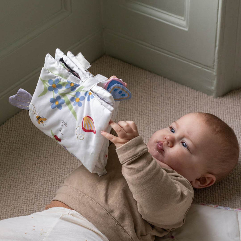 Avery Row Fabric Baby Book - Wildflower Garden-Books-Wildflower Garden- | Natural Baby Shower