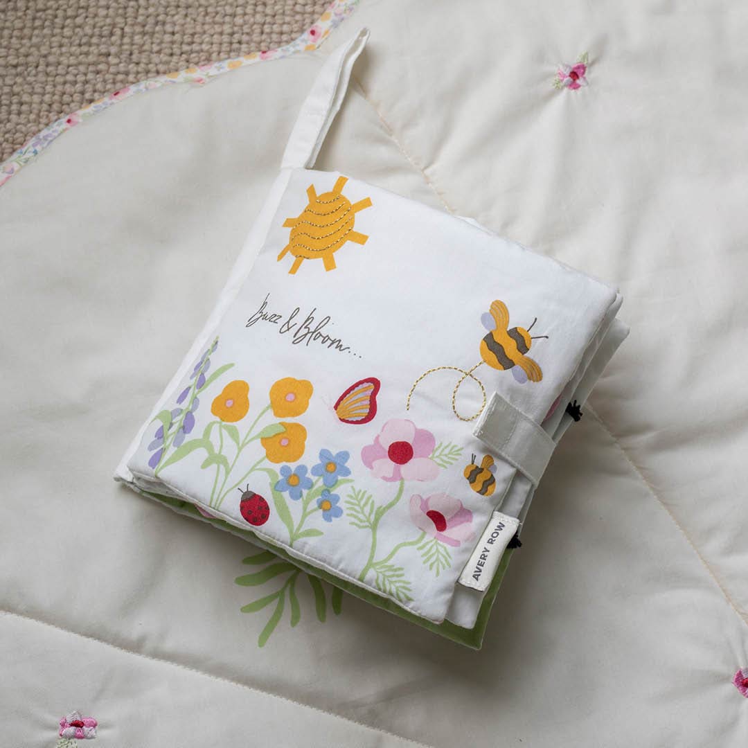 Avery Row Fabric Baby Book - Wildflower Garden-Books-Wildflower Garden- | Natural Baby Shower