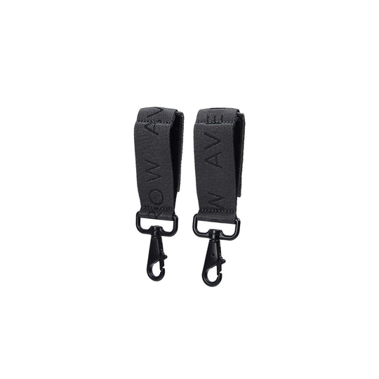 Avery Row Logo Pram Bag Clips - Soft Black-Stroller Clips-Soft Black- | Natural Baby Shower