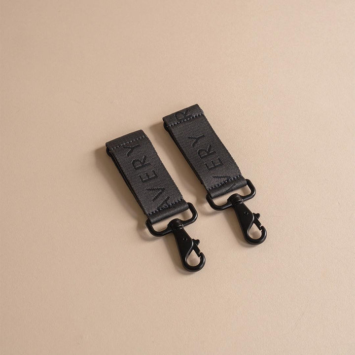 Avery Row Logo Pram Bag Clips - Soft Black-Stroller Clips-Soft Black- | Natural Baby Shower