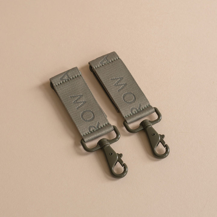 Avery Row Logo Pram Bag Clips - Olive Green-Stroller Clips-Olive Green- | Natural Baby Shower