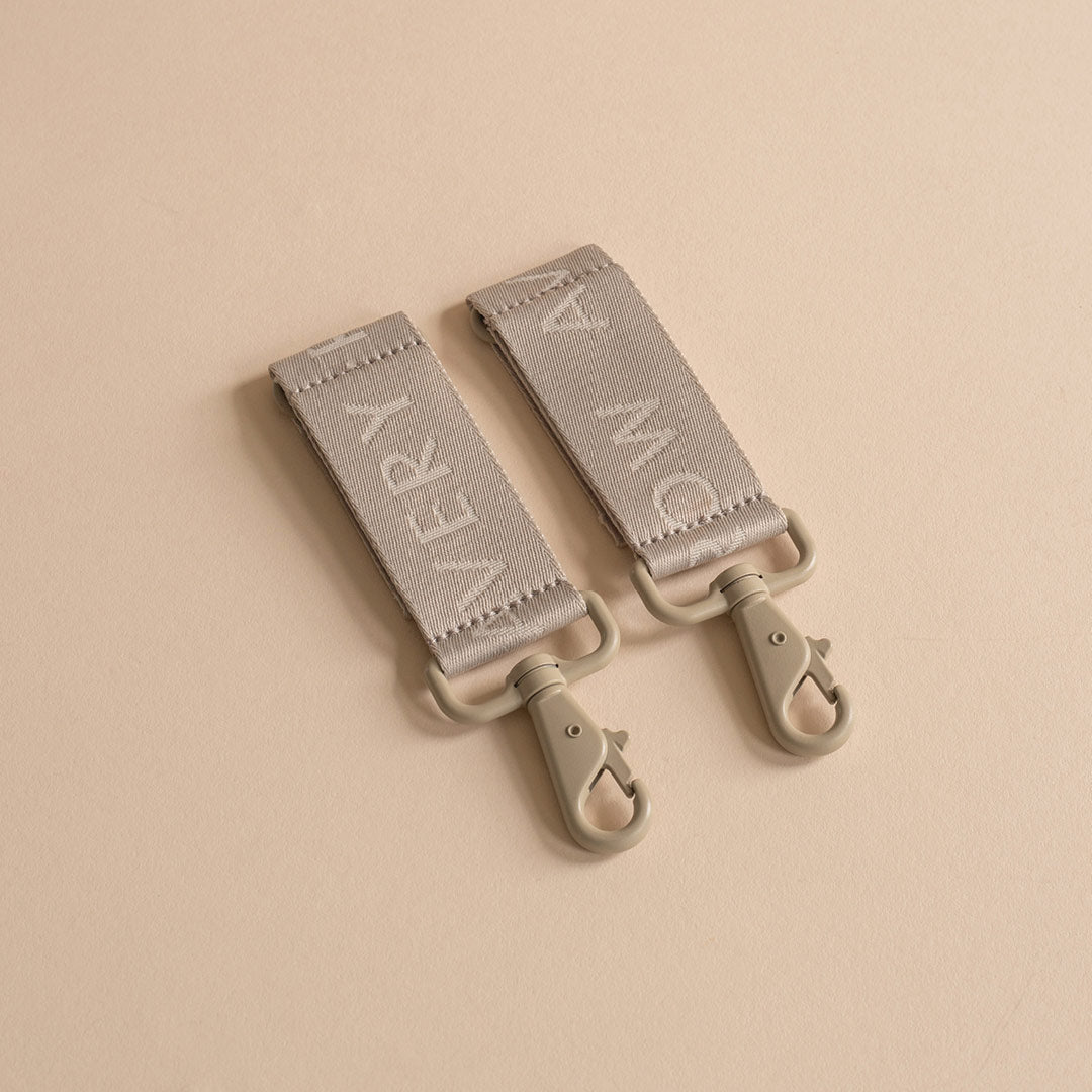 Avery Row Logo Pram Bag Clips - Oyster-Stroller Clips-Oyster- | Natural Baby Shower