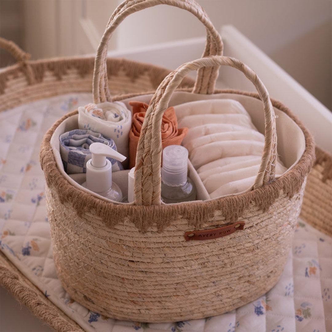 Avery Row Maize Nappy Caddy-Nappy Laundry + Storage- | Natural Baby Shower