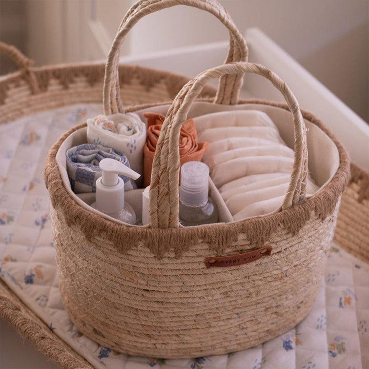 Avery Row Maize Nappy Caddy-Nappy Laundry + Storage- | Natural Baby Shower