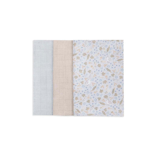 Avery Row Muslin Squares - Nature Trail - 3 Pack-Muslin Squares- | Natural Baby Shower