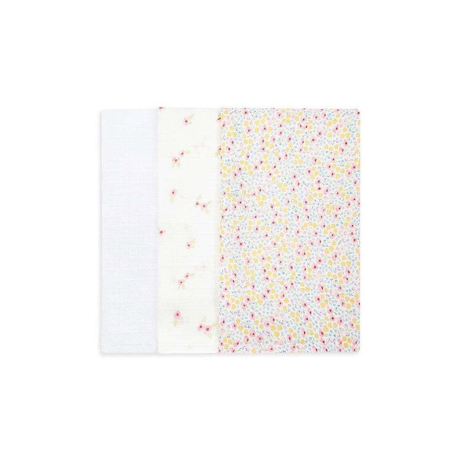 Avery Row Muslin Squares, Set of 3 - Wildflower Garden-Muslin Squares-Wildflower Garden-One Size | Natural Baby Shower