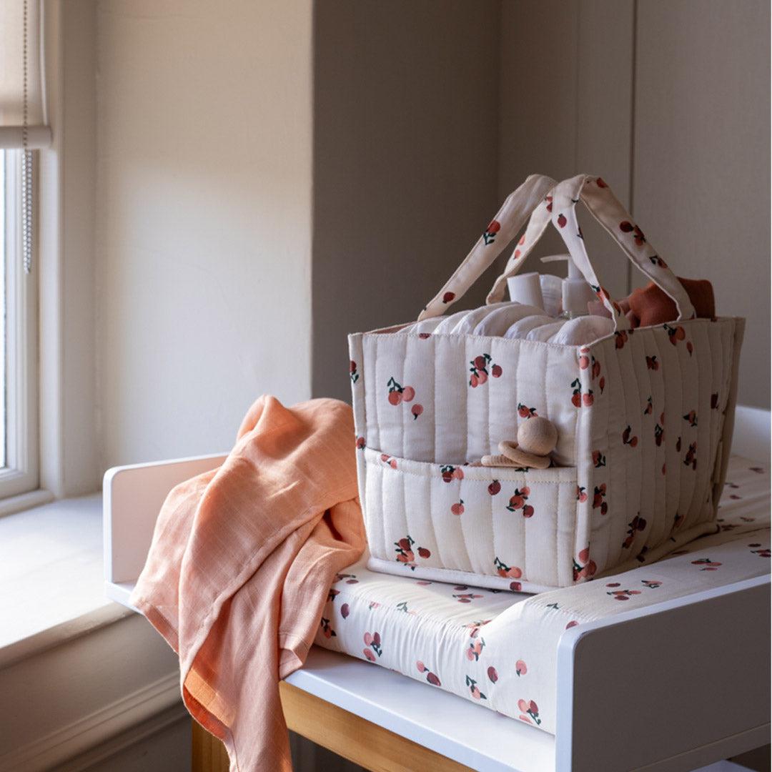 Avery Row Nappy Caddy - Peaches-Nappy Laundry + Storage-Peaches-One Size | Natural Baby Shower